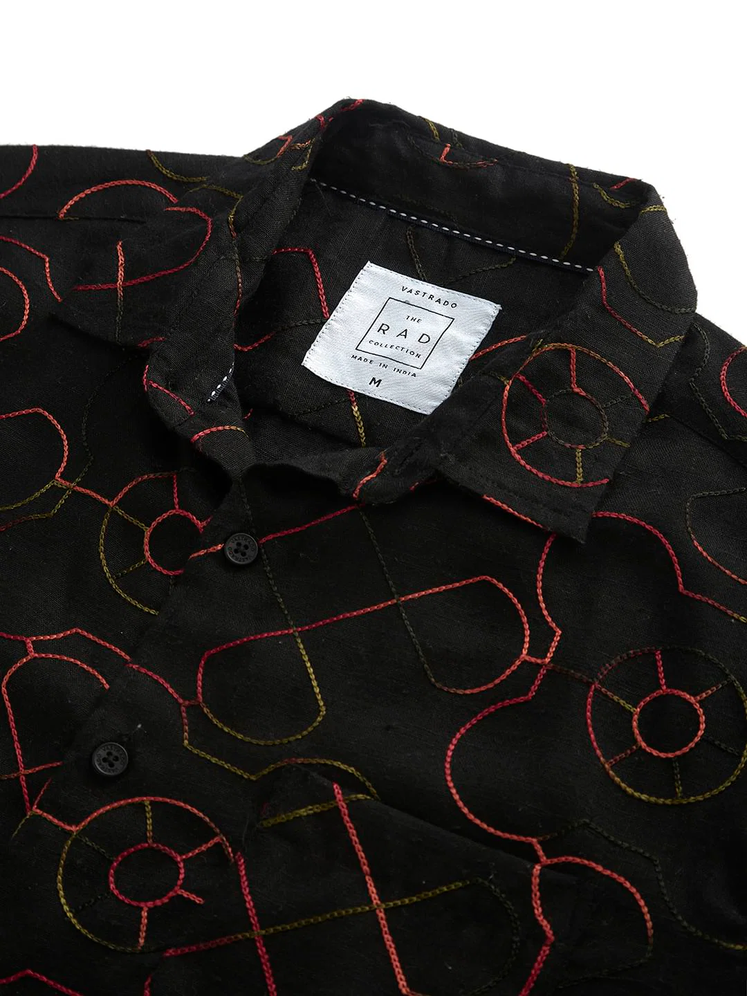 Ablaze Embroidered Black Shirt - Image 3