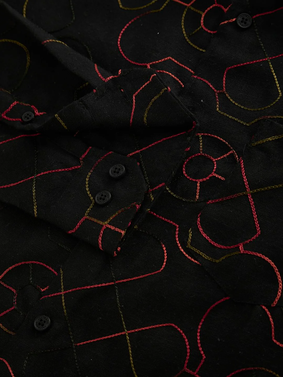 Ablaze Embroidered Black Shirt - Image 9