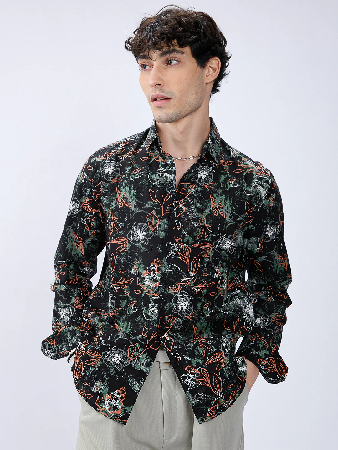 Abstract Eden Blackout Statement Shirt - Image 4