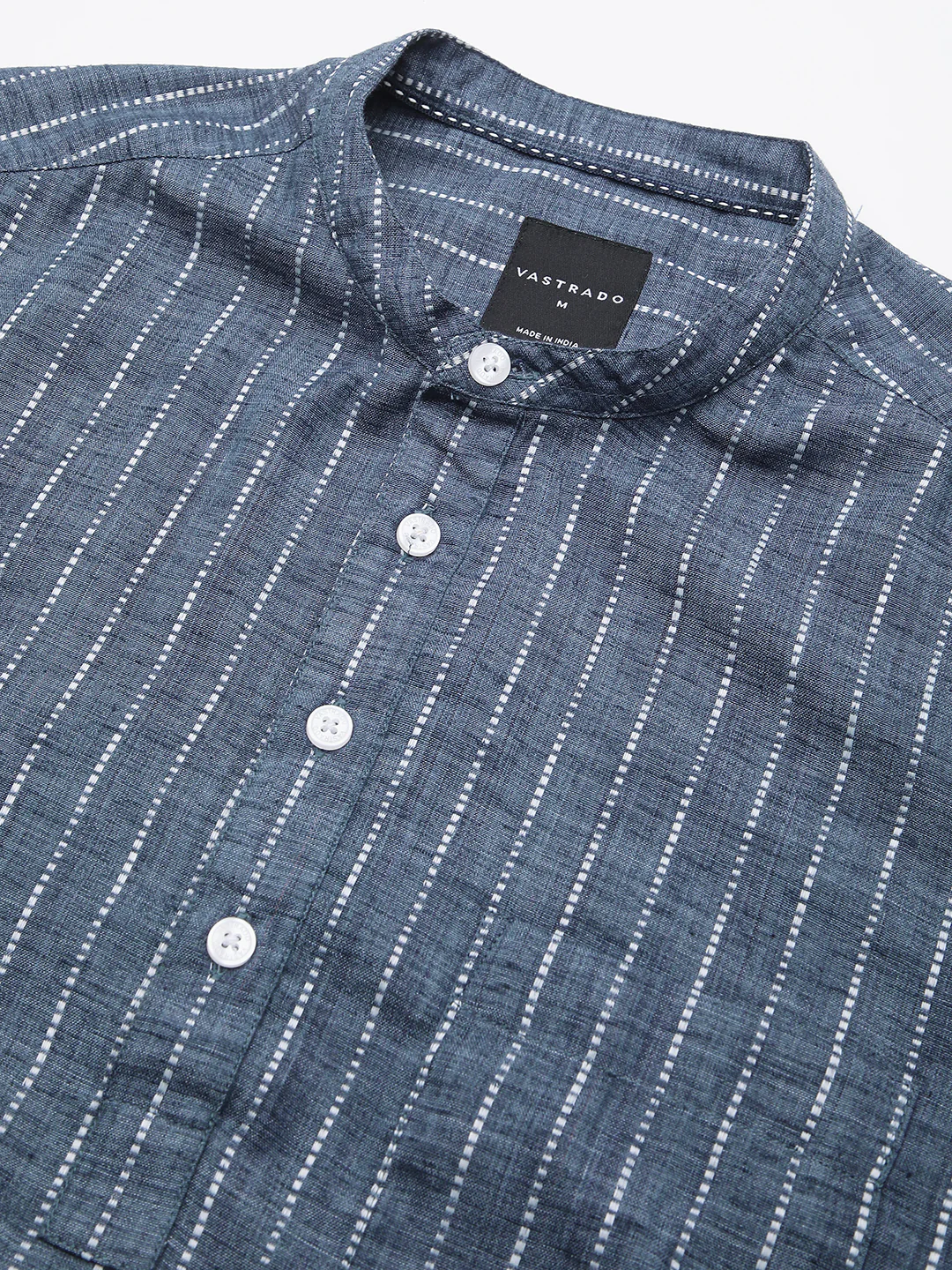 Aegean Blue Chalk Striped Kurta - Image 3