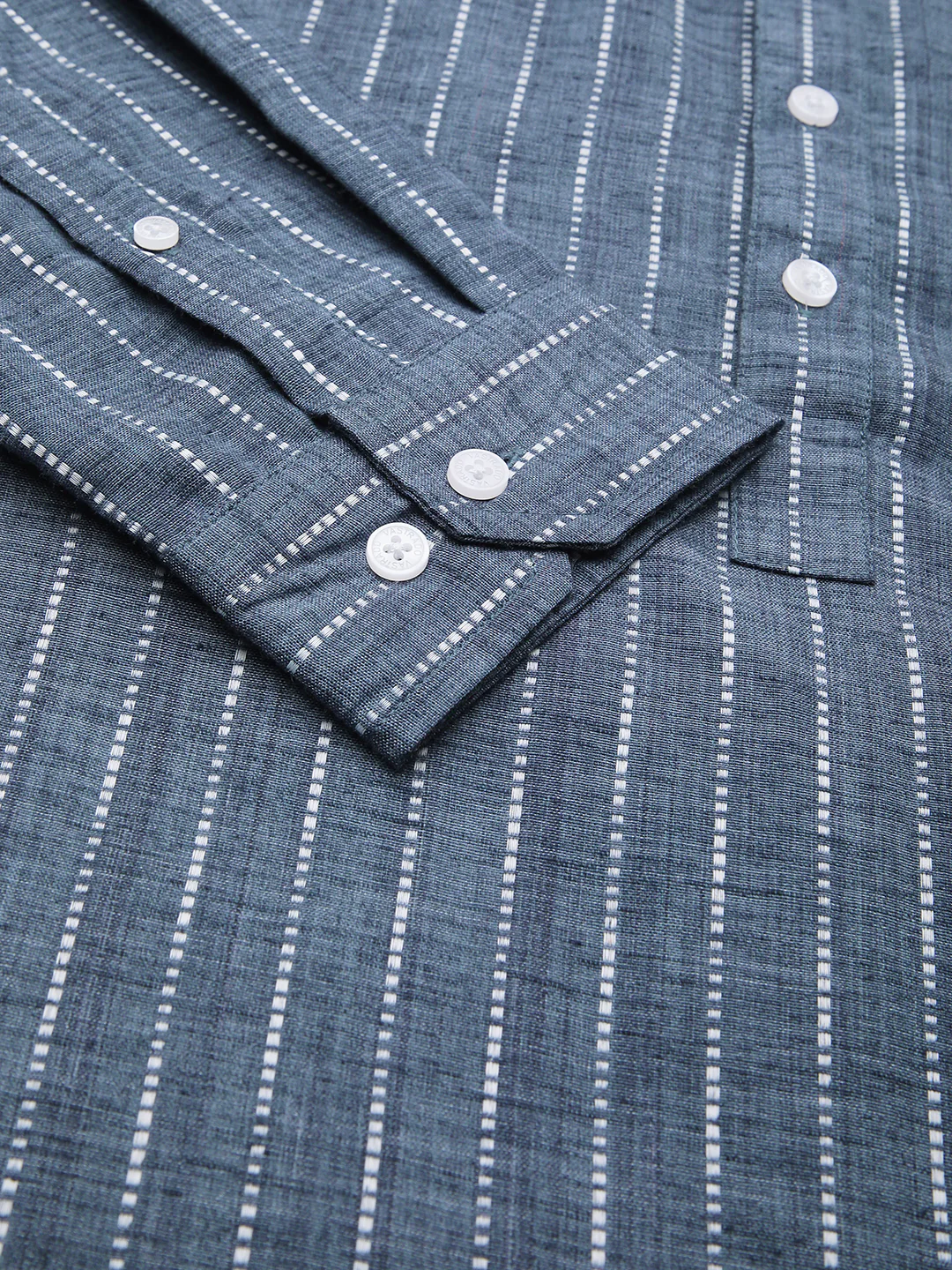 Aegean Blue Chalk Striped Kurta - Image 8