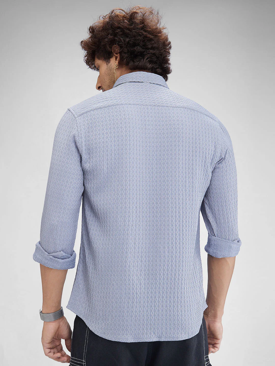 Aesthetic Grey Contour Patterned Shirt - Image 7