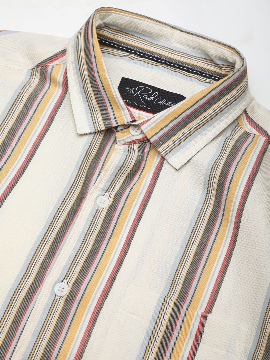 Alluring White Line Striped Shirt - Image 3