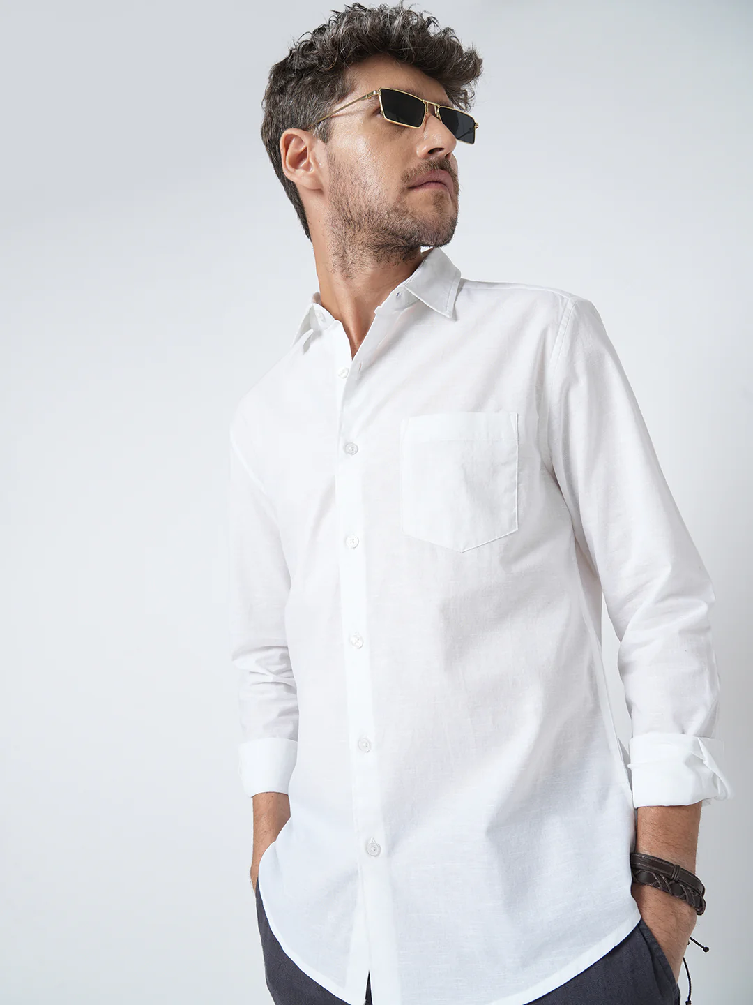 Alpine White Slub Shirt - Image 2