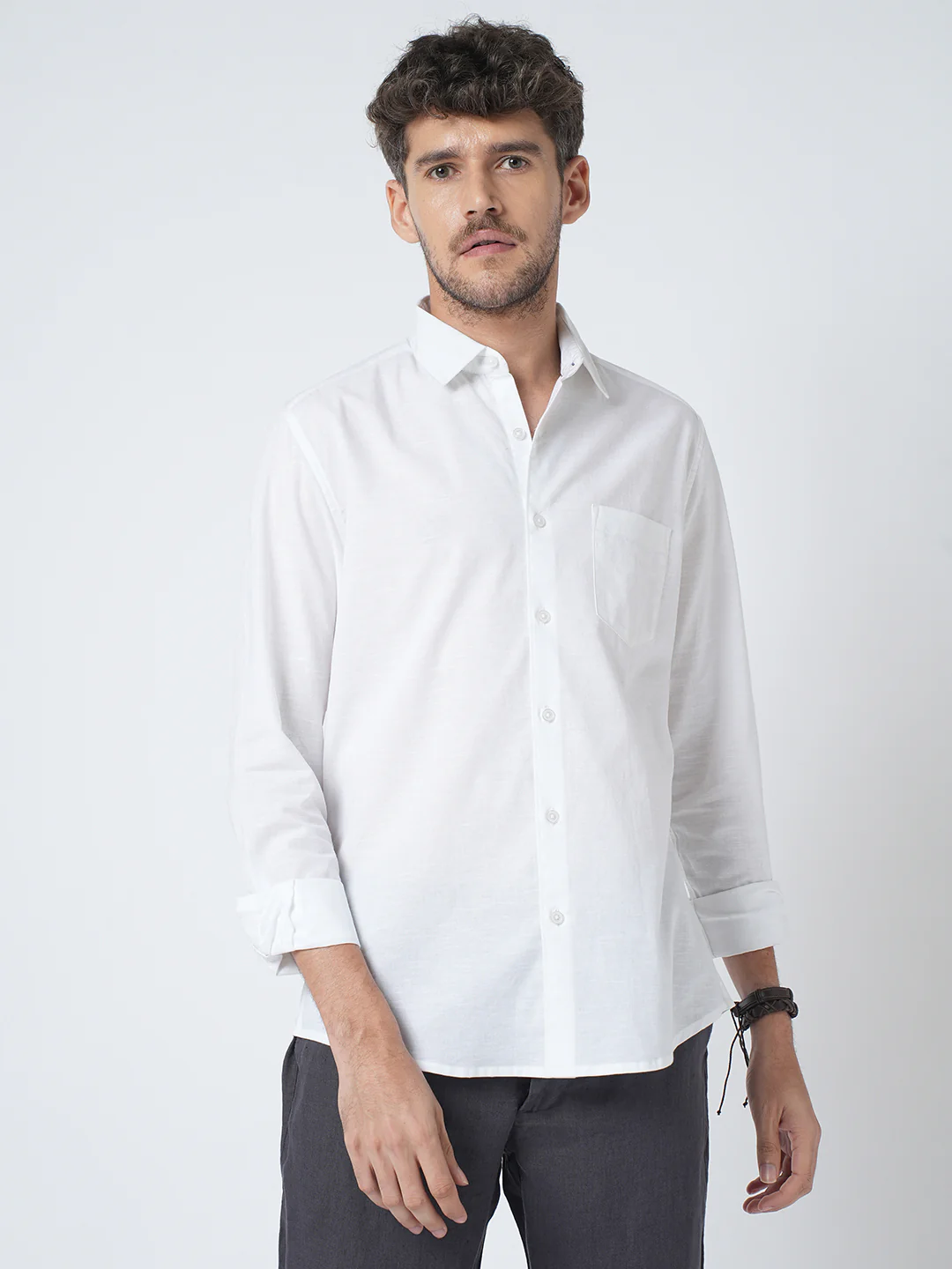 Alpine White Slub Shirt - Image 4