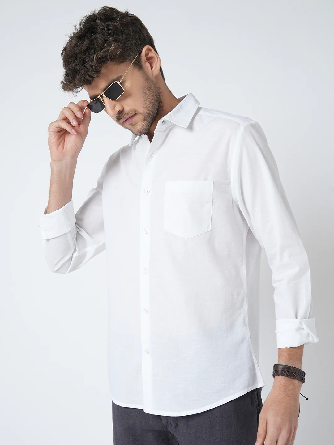 Alpine White Slub Shirt - Image 5