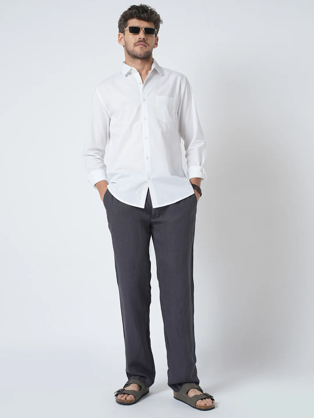 Alpine White Slub Shirt - Image 7