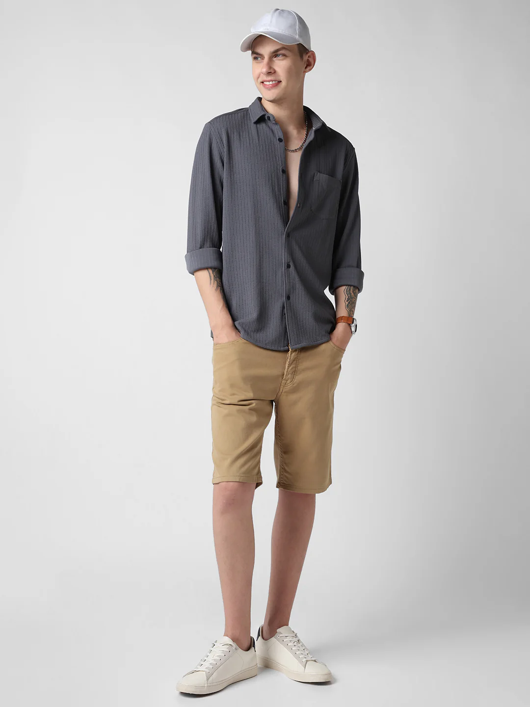 Anchor Grey Textured Shirt - Image 7