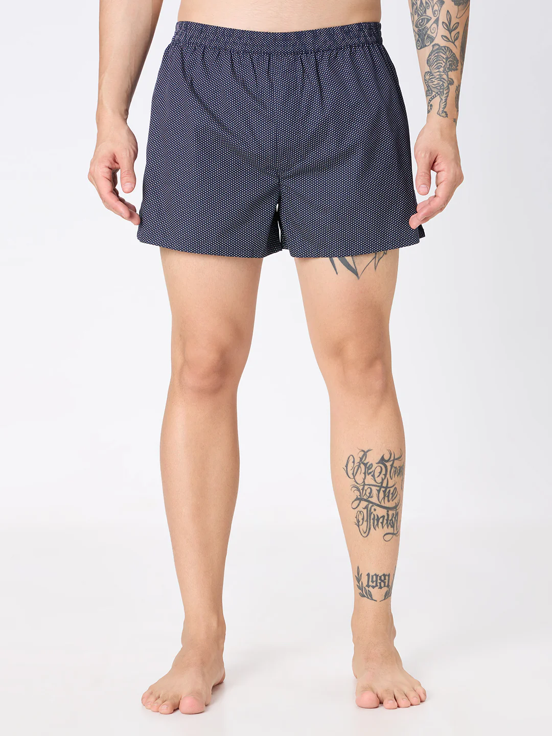 Arctic Checks Jacquard & Black Micro Dot Printed Boxers - Image 3