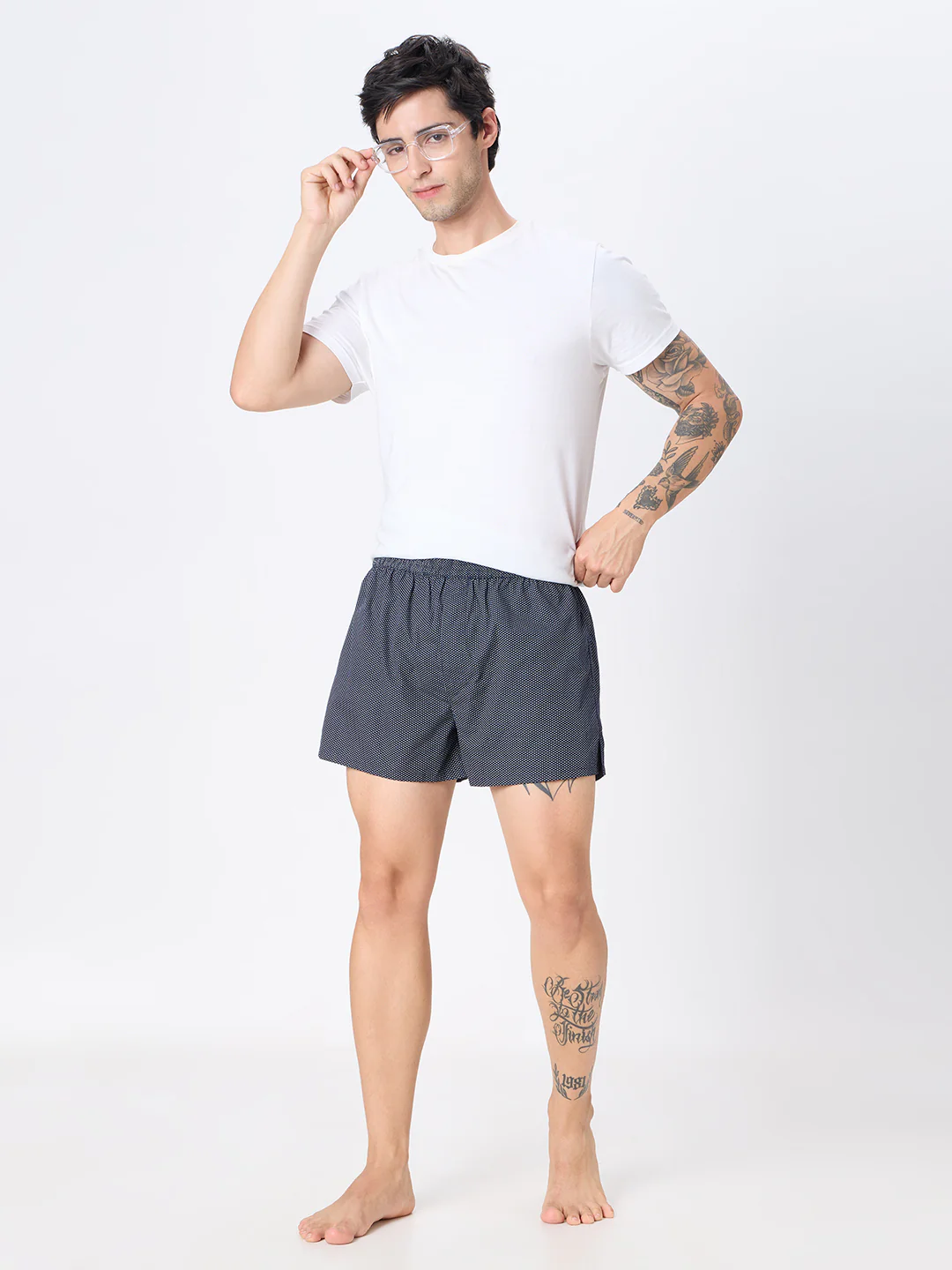 Arctic Checks Jacquard & Black Micro Dot Printed Boxers - Image 9