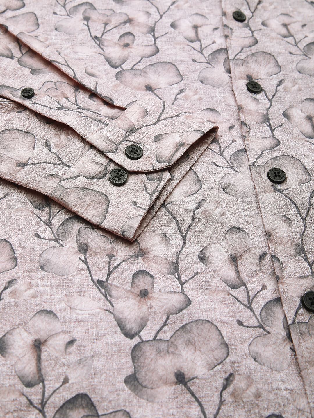 Artistic Floral Printed Crushed Shirt - Image 8