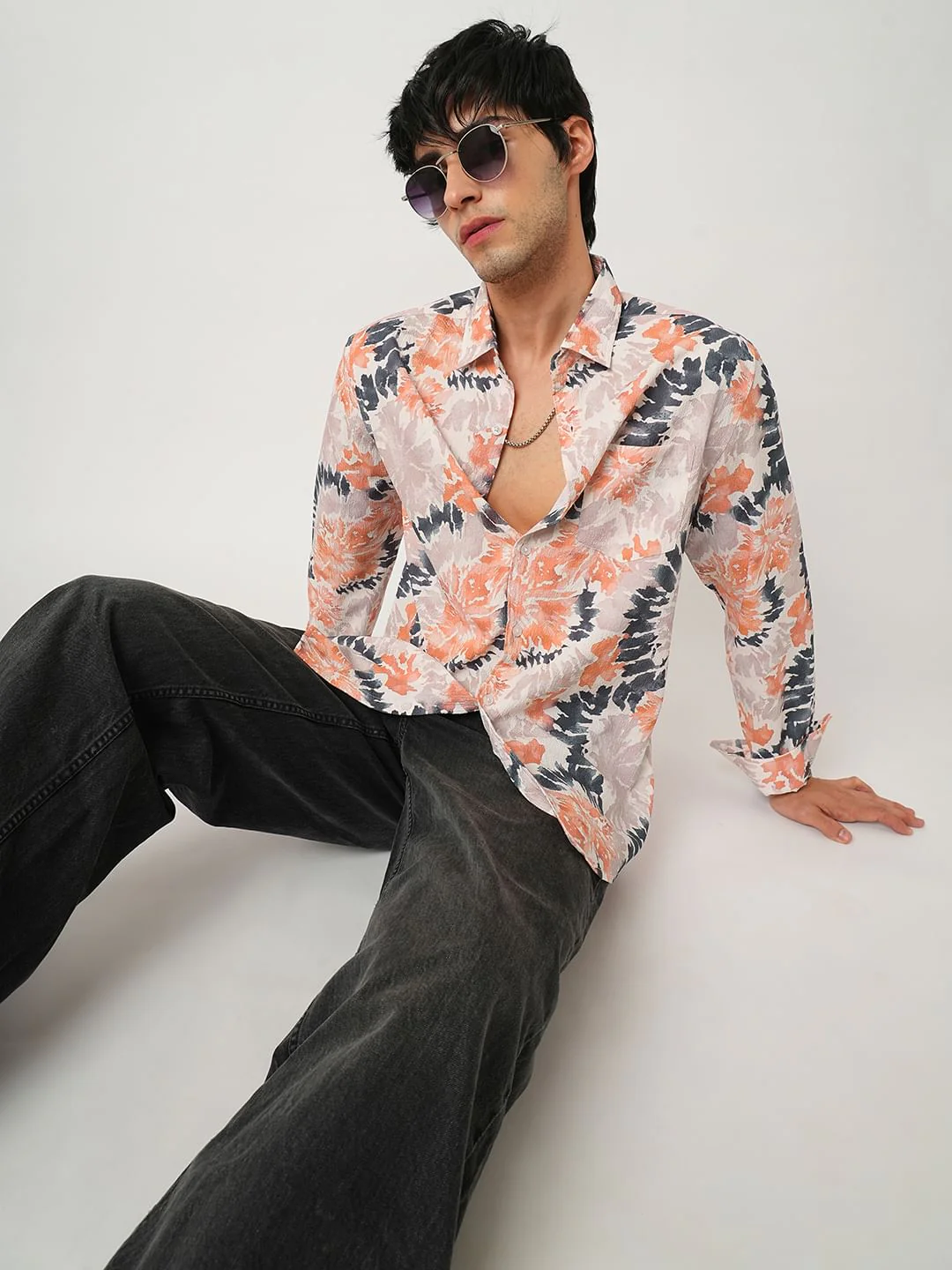 Artistic Paint Splash Multicolour Crushed Shirt - Image 2
