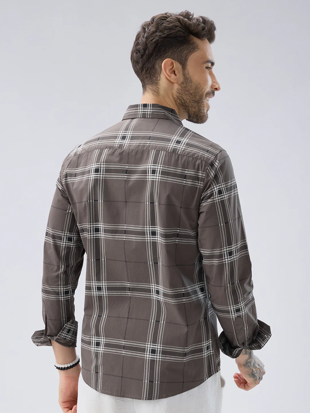 Ash Grey Everyday Plaid Checks Shirt - Image 7