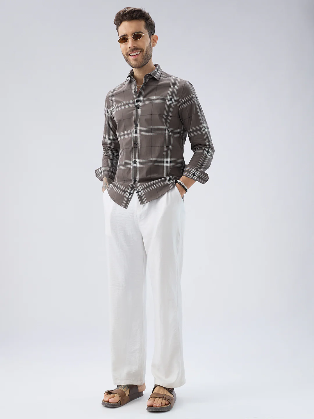 Ash Grey Everyday Plaid Checks Shirt - Image 8
