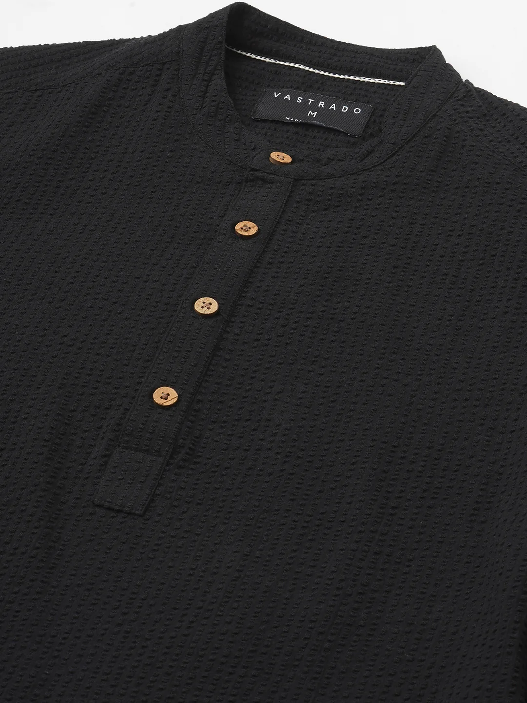 Ash Pinbar Black Seersucker Kurta - Image 3