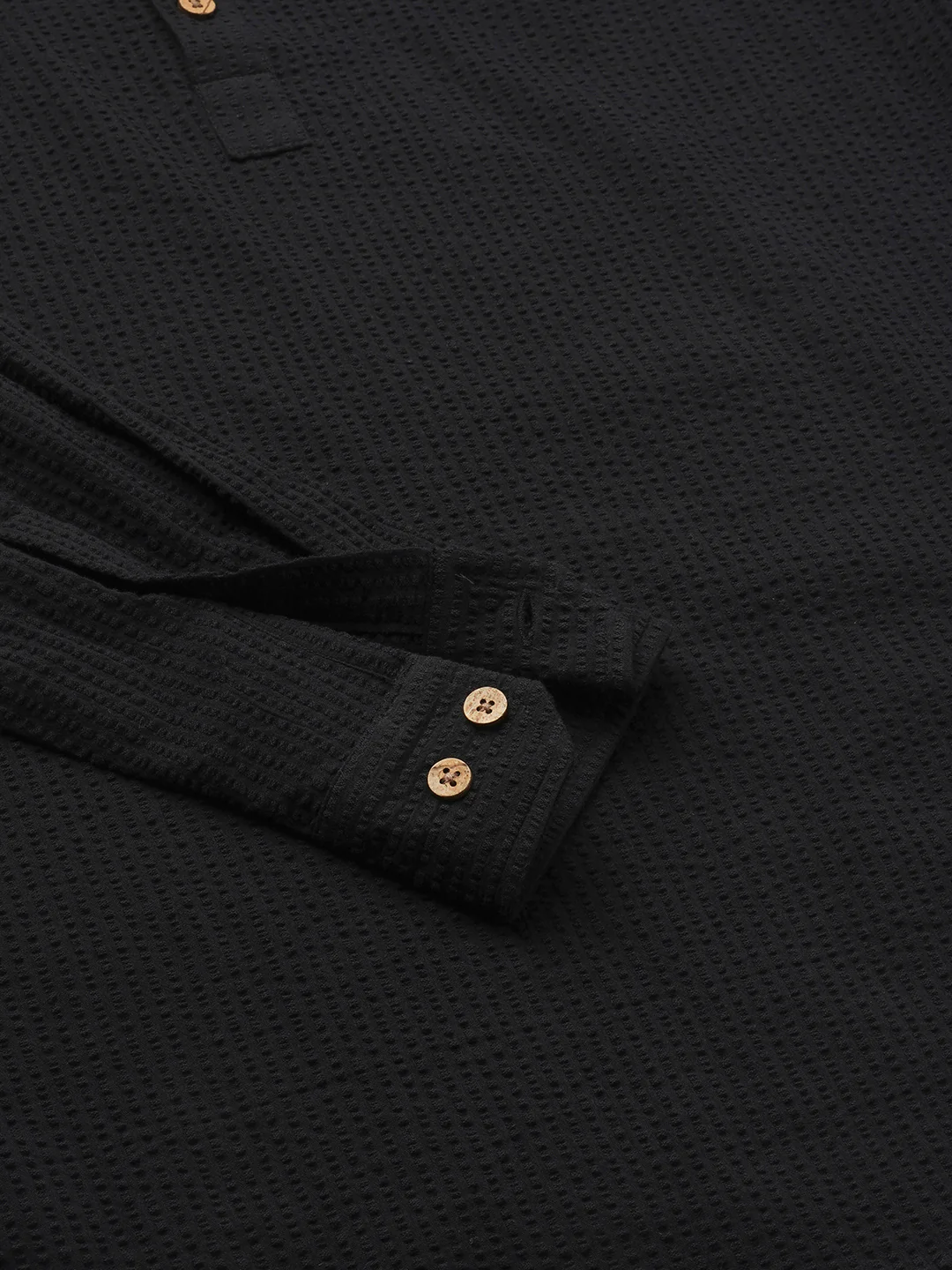 Ash Pinbar Black Seersucker Kurta - Image 9