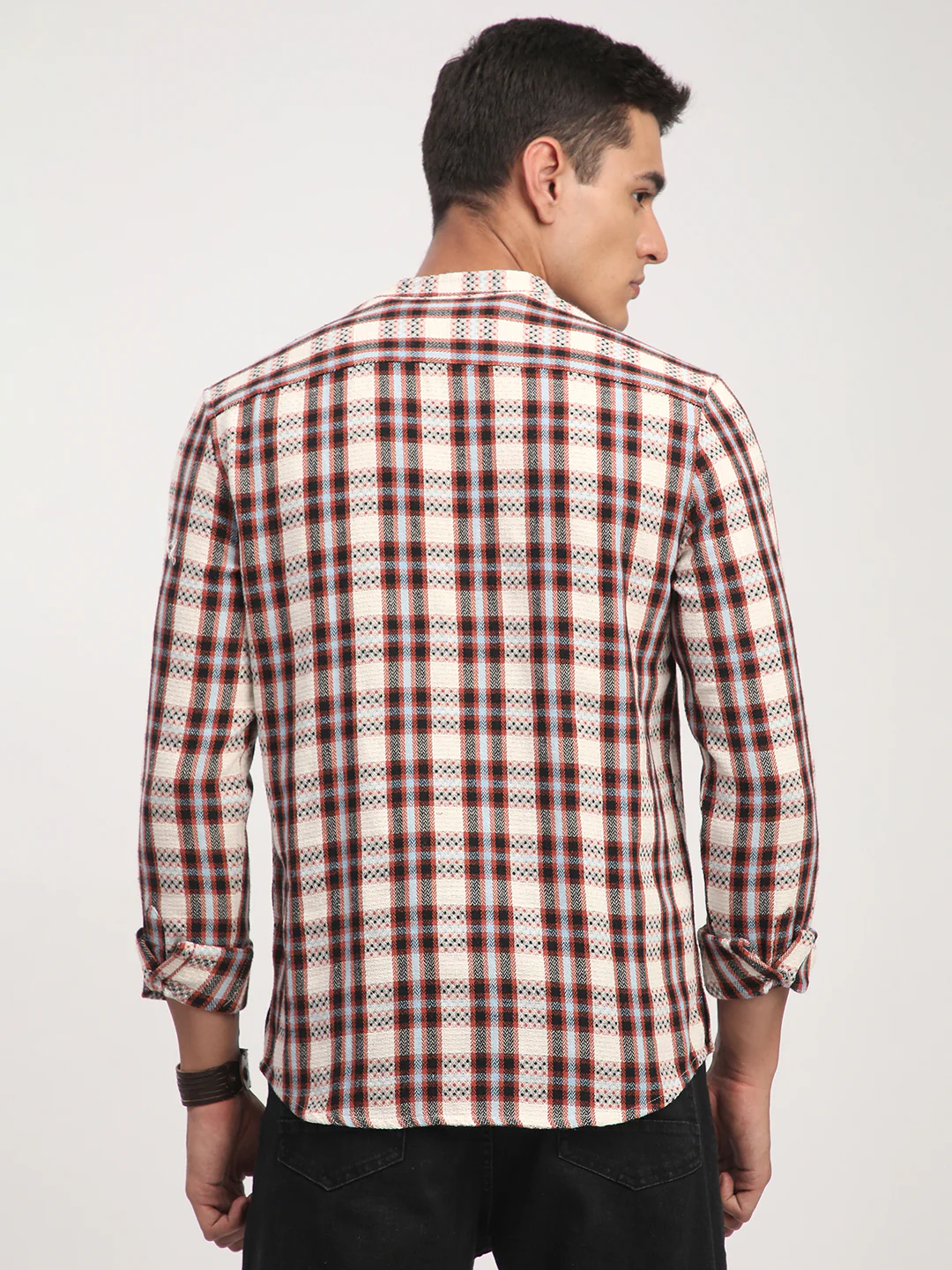 Autumn Grid Multicolor Checks Kurta - Image 6