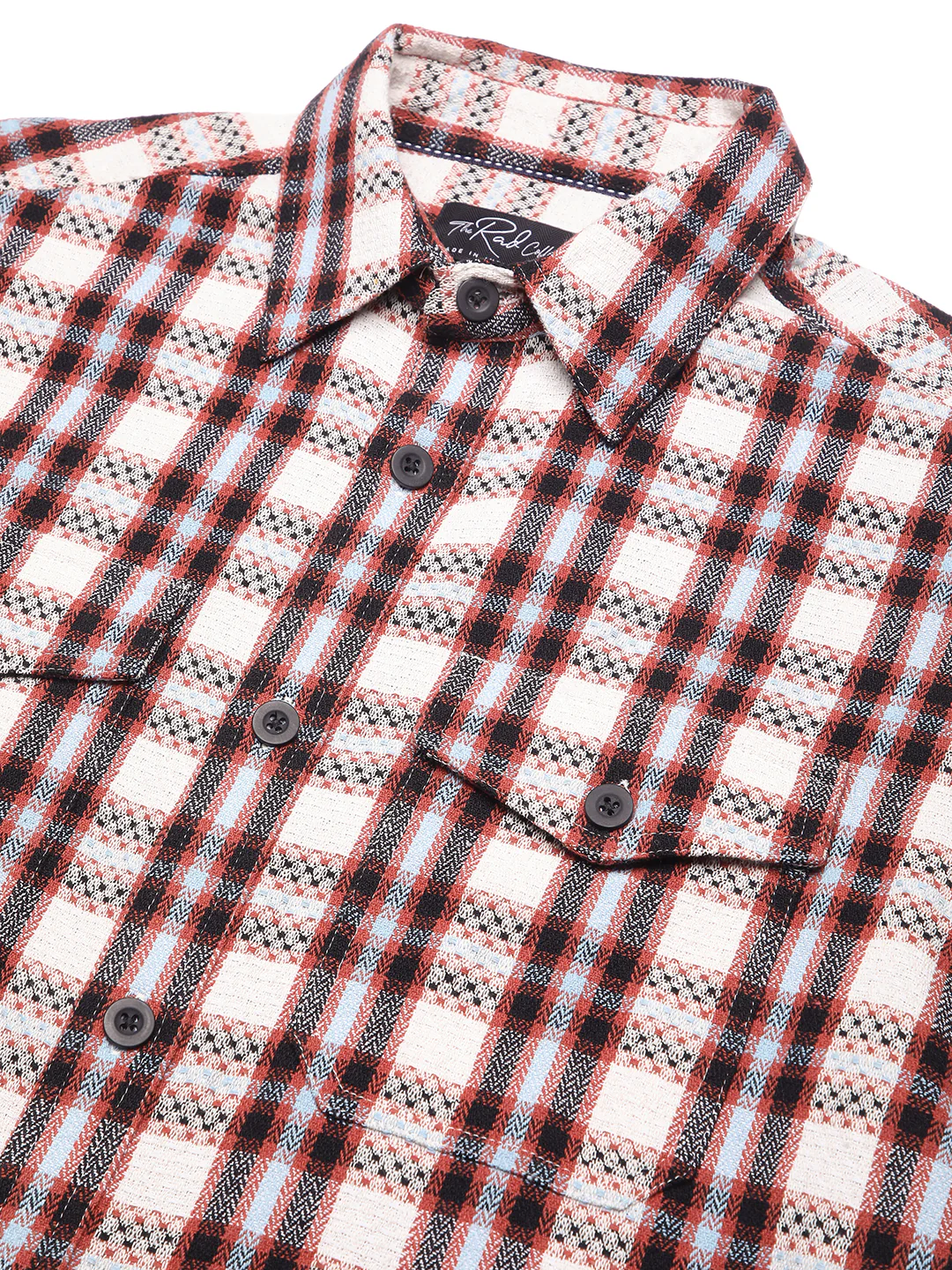 Autumn Grid Multicolour Checks Double Pocket Shirt - Image 3