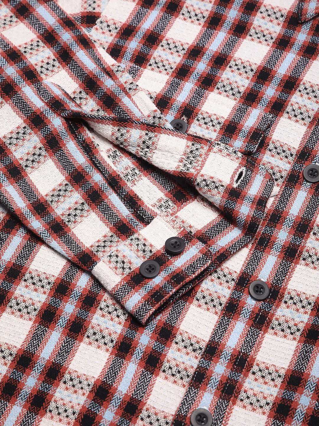 Autumn Grid Multicolour Checks Double Pocket Shirt - Image 8