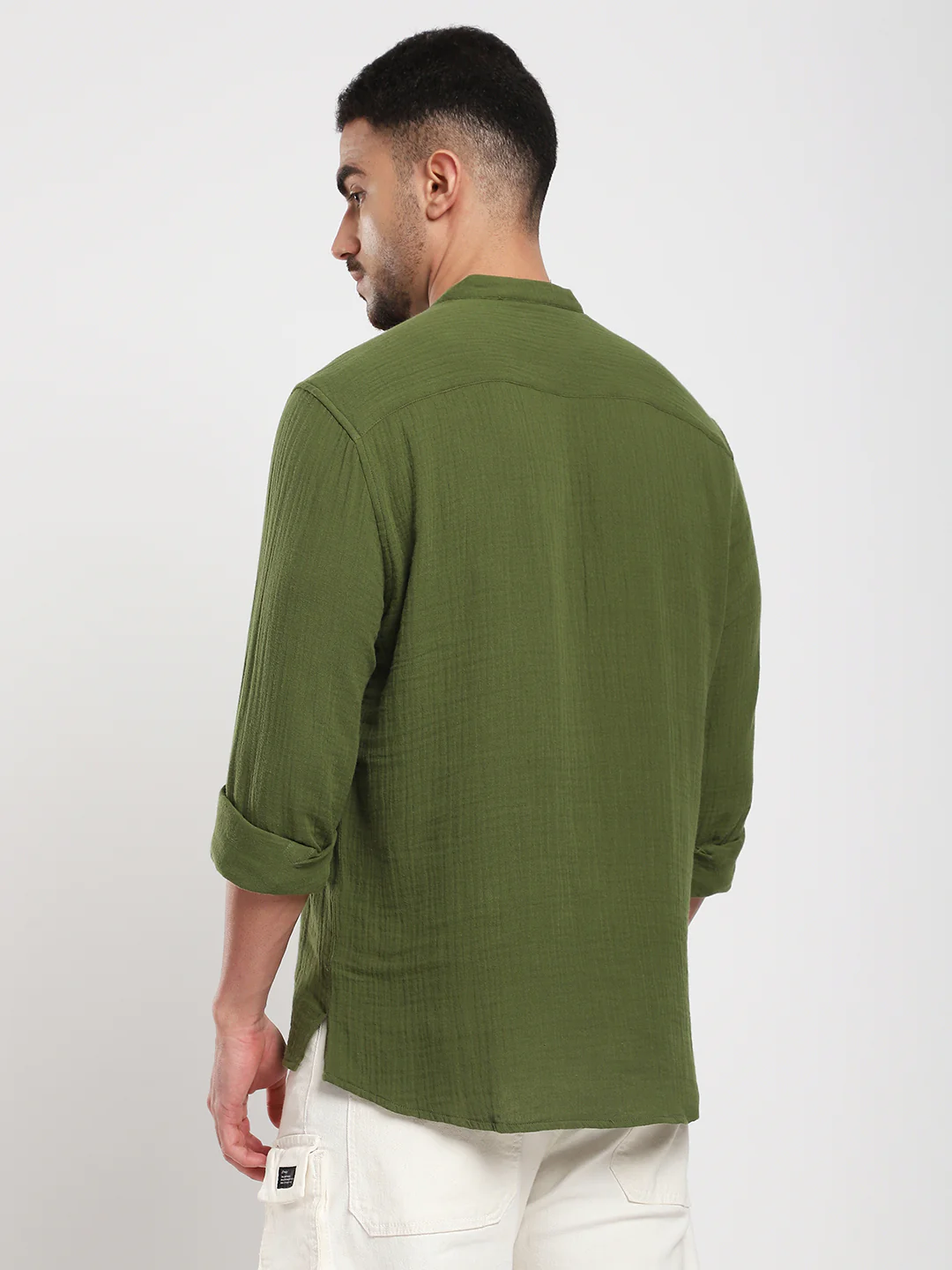 Autumn Olive Double Cloth Kurta - Image 5