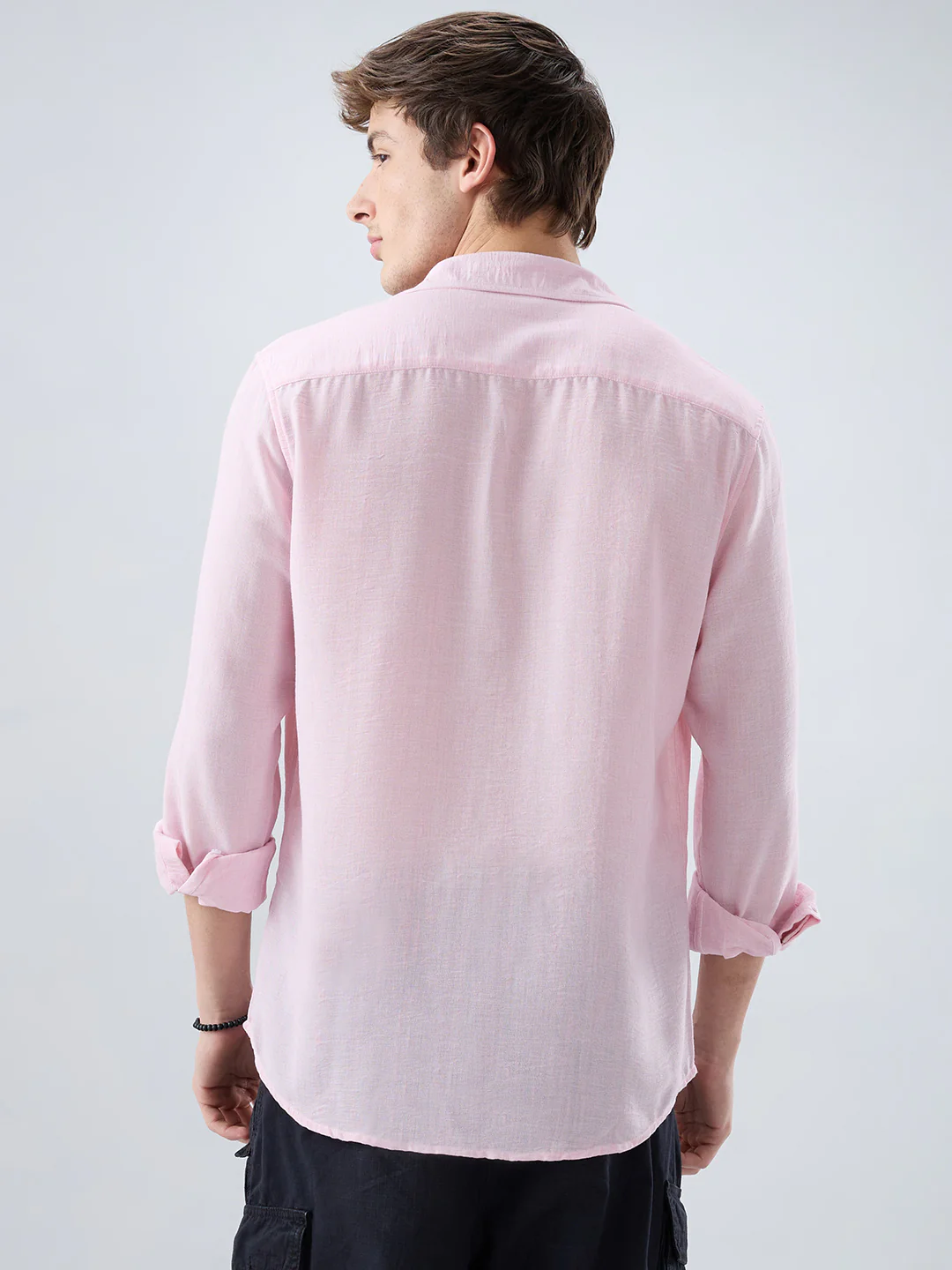 Baby Pink Solid Shirt - Image 6