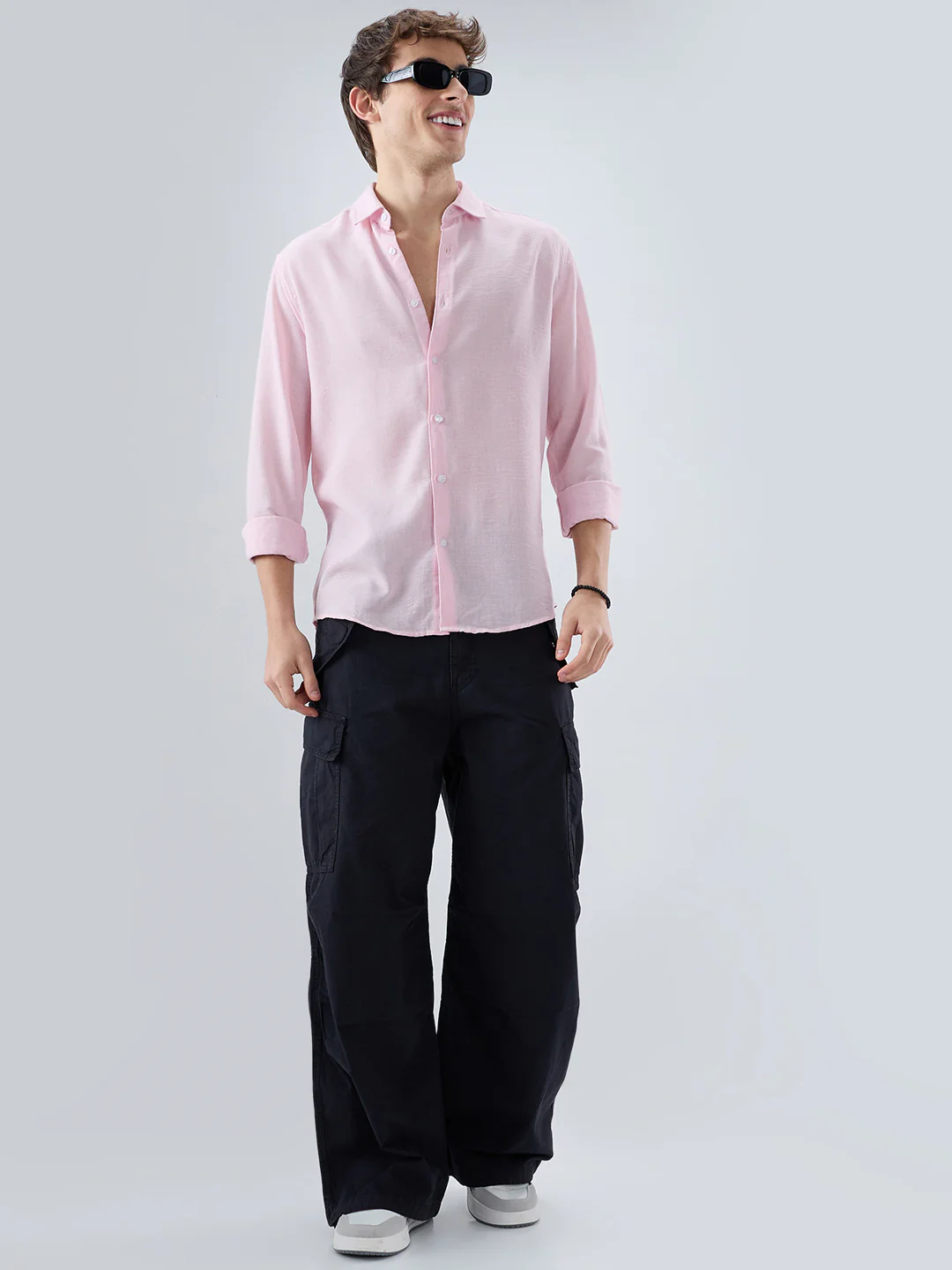 Baby Pink Solid Shirt - Image 7