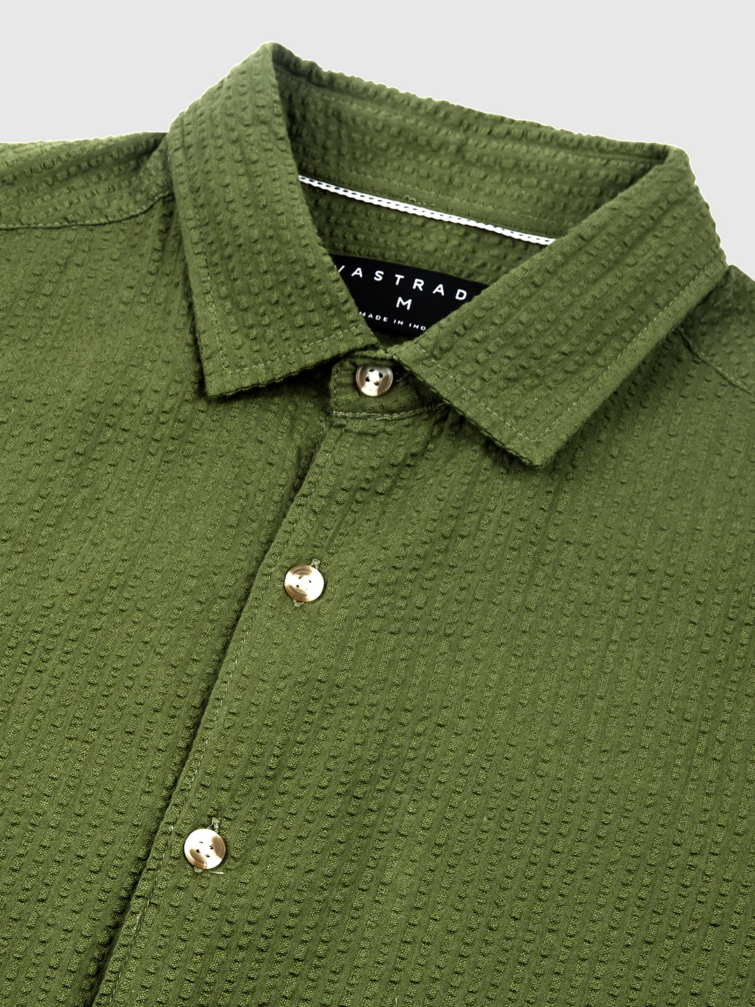 Basil Green Seersucker Shirt - Image 3
