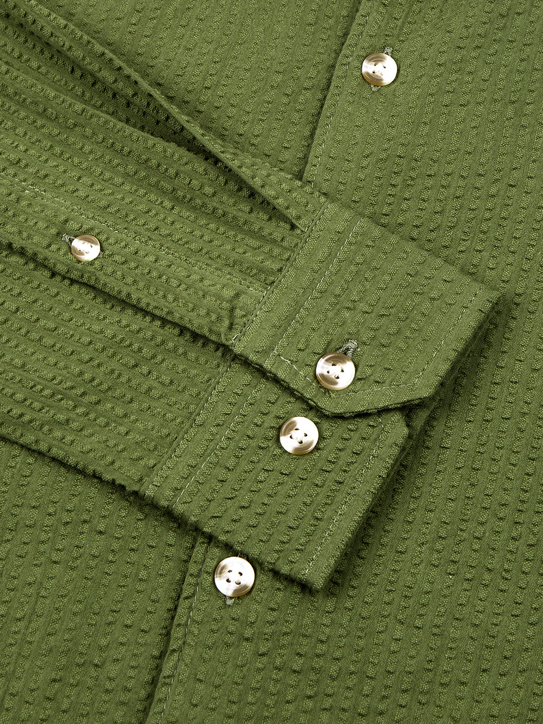 Basil Green Seersucker Shirt - Image 9