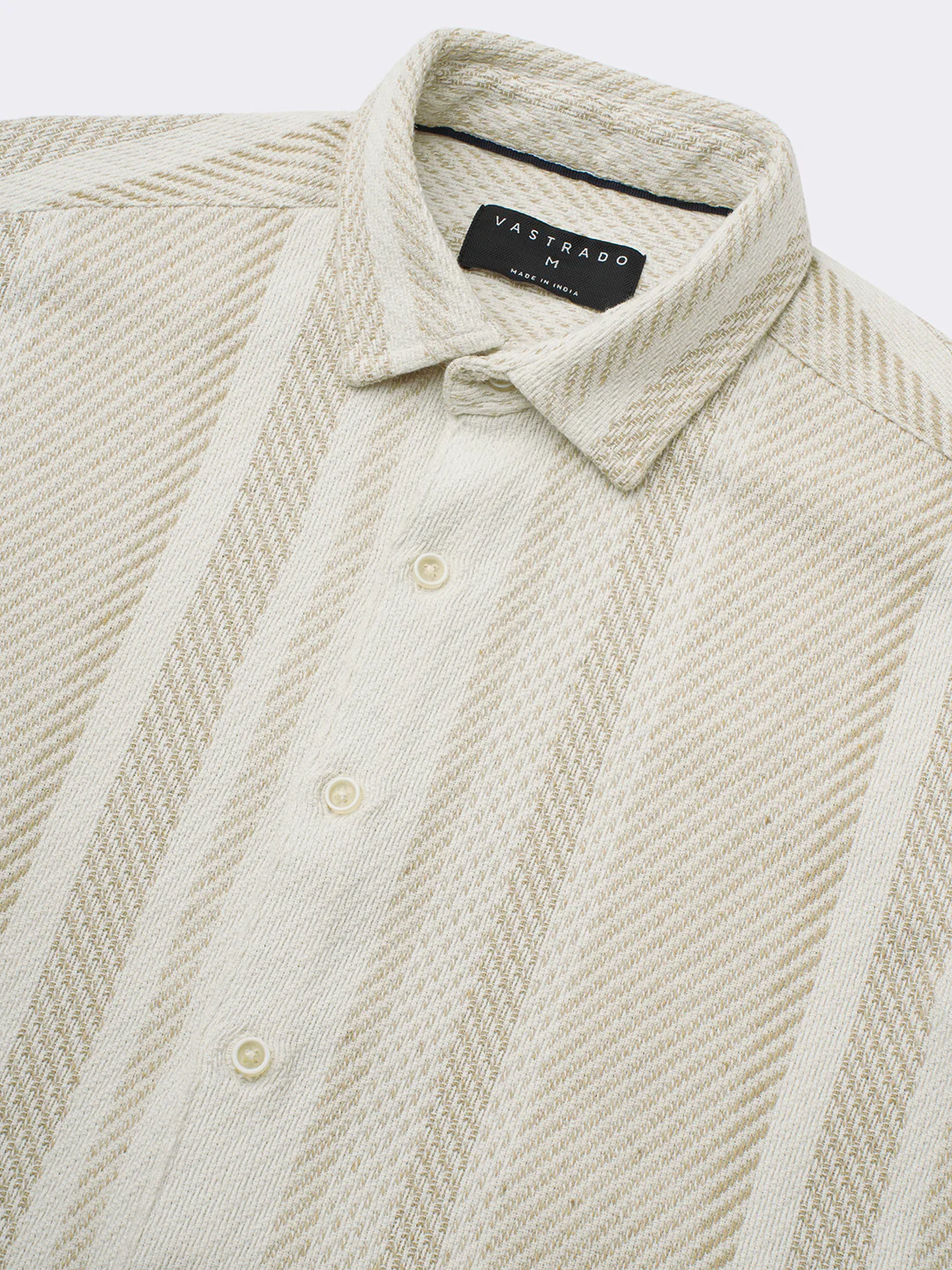Beige Blaze Tweed Stripes Shirt - Image 3