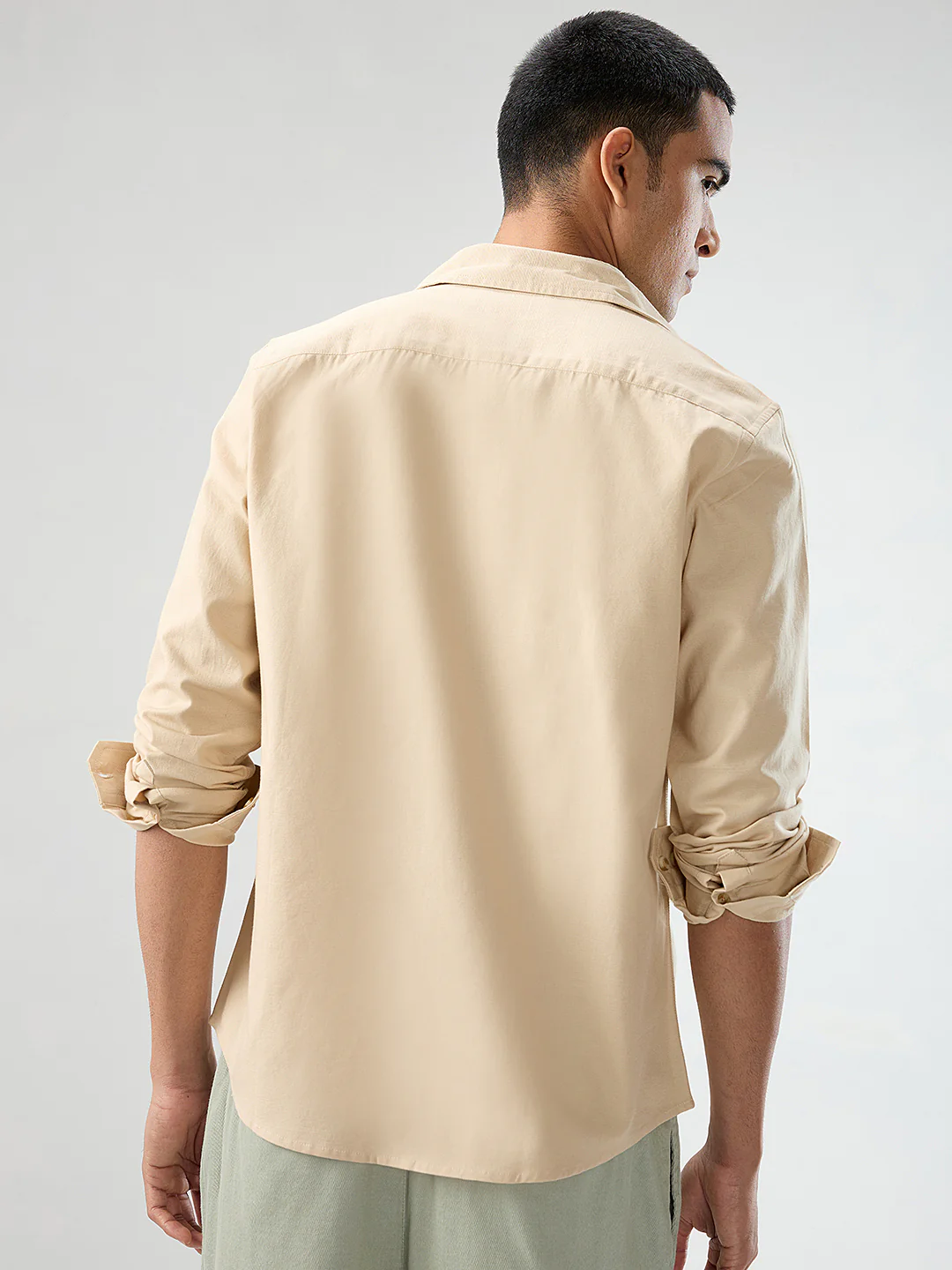 Beige Fineweave Everyday Shirt - Image 6