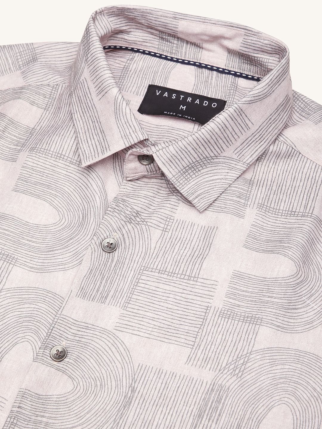 Beige & Olive Abstract Printed Shirt - Image 3