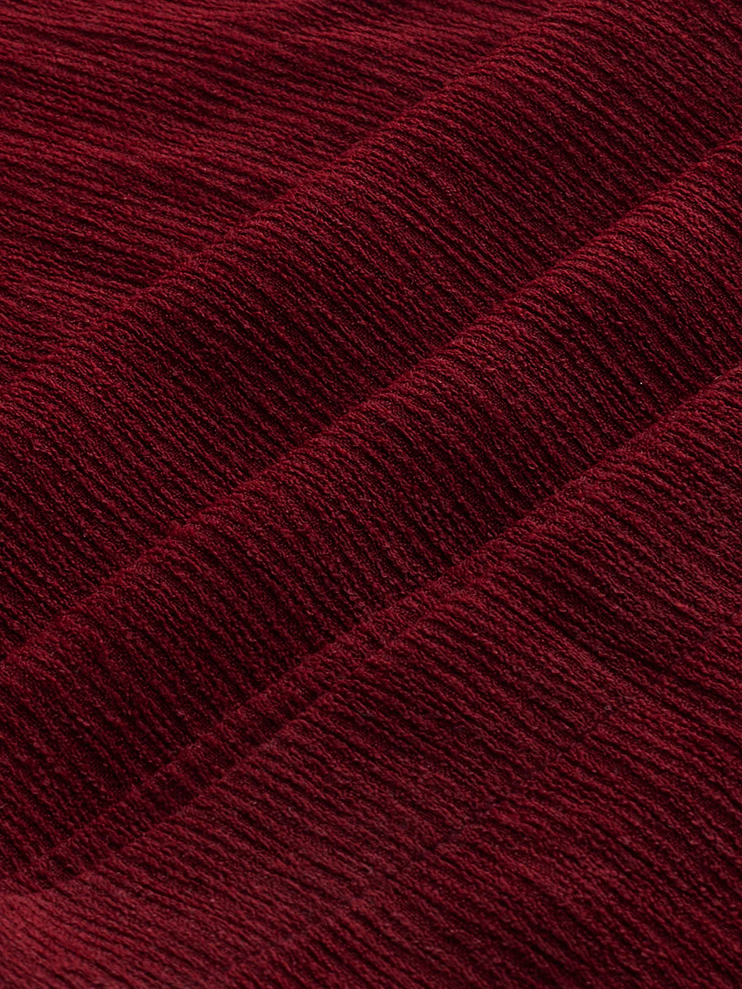 Berry Red Soft Crepe Wide-Leg Trousers - Image 8