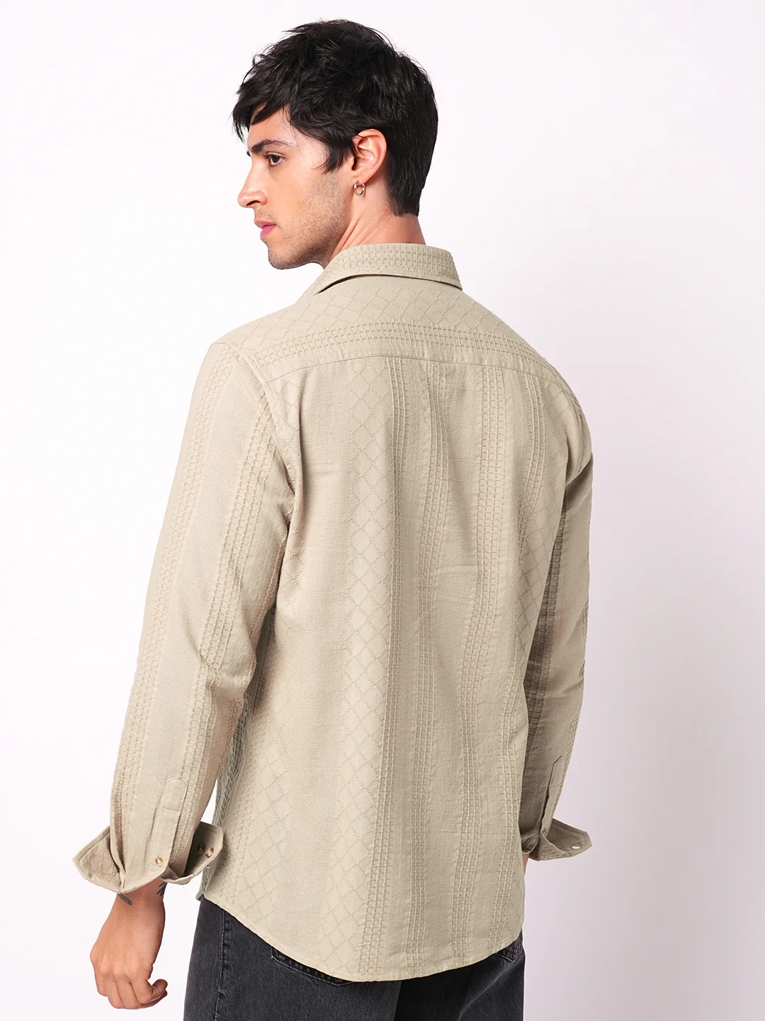 Bisque Beige Embroidered Shirt - Image 7