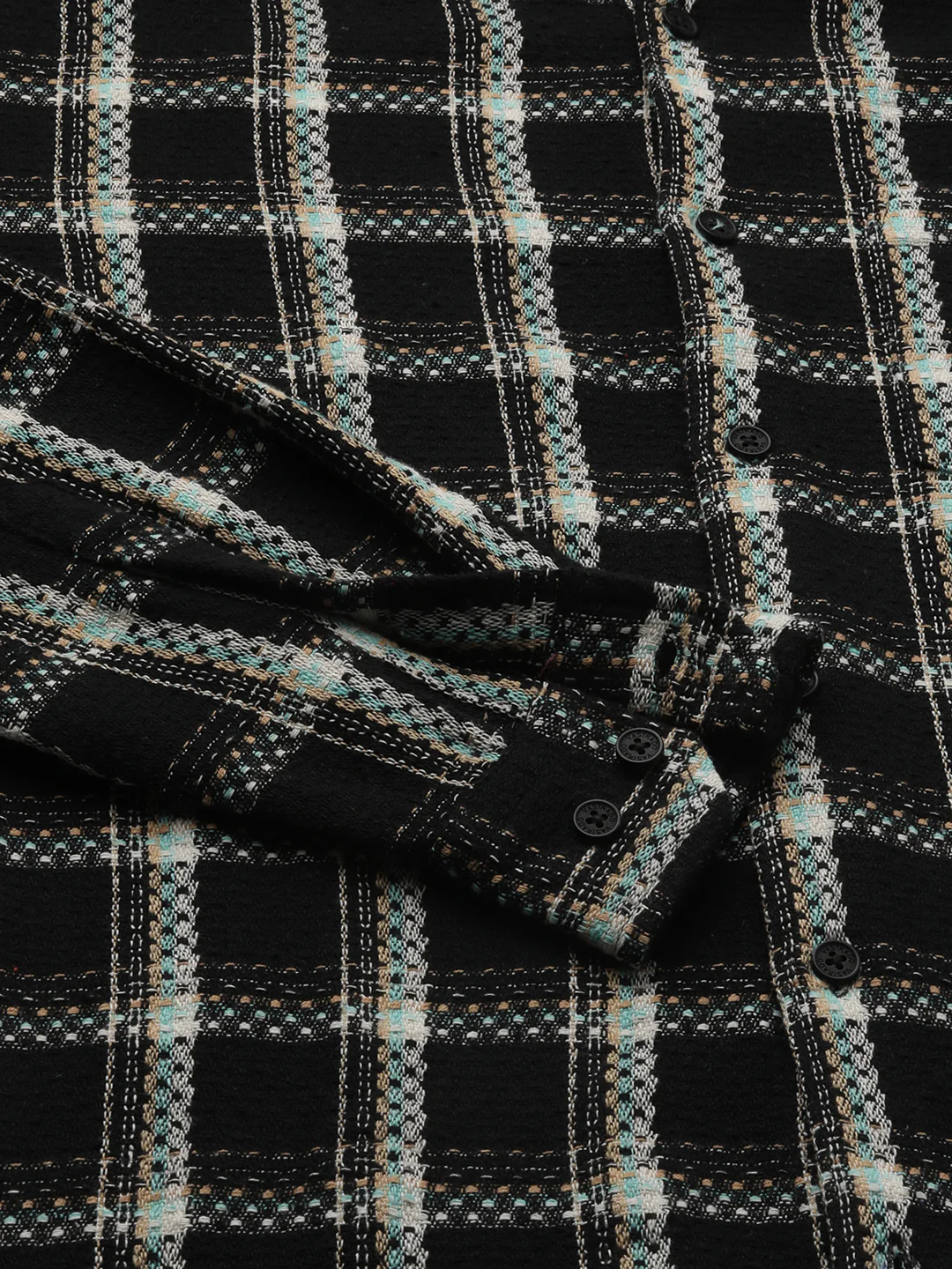 Black Cityscape Checks Shirt - Image 9