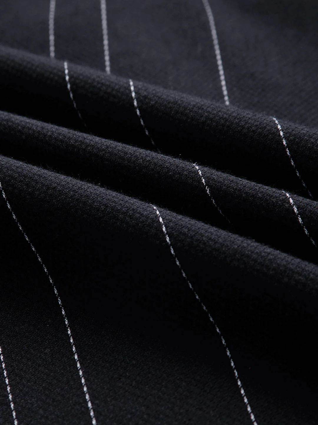 Black Contrast Stitch Vertical Striped Shirt - Image 9