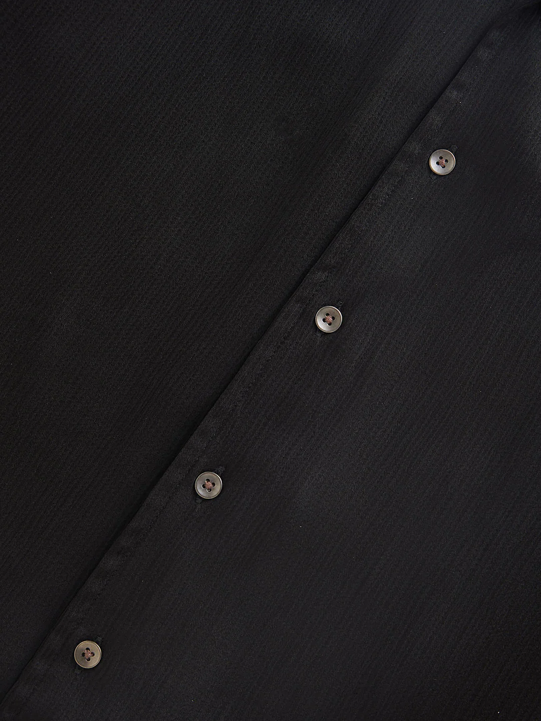 Black Crepe Oversized Resort Collar Shirt - Image 9