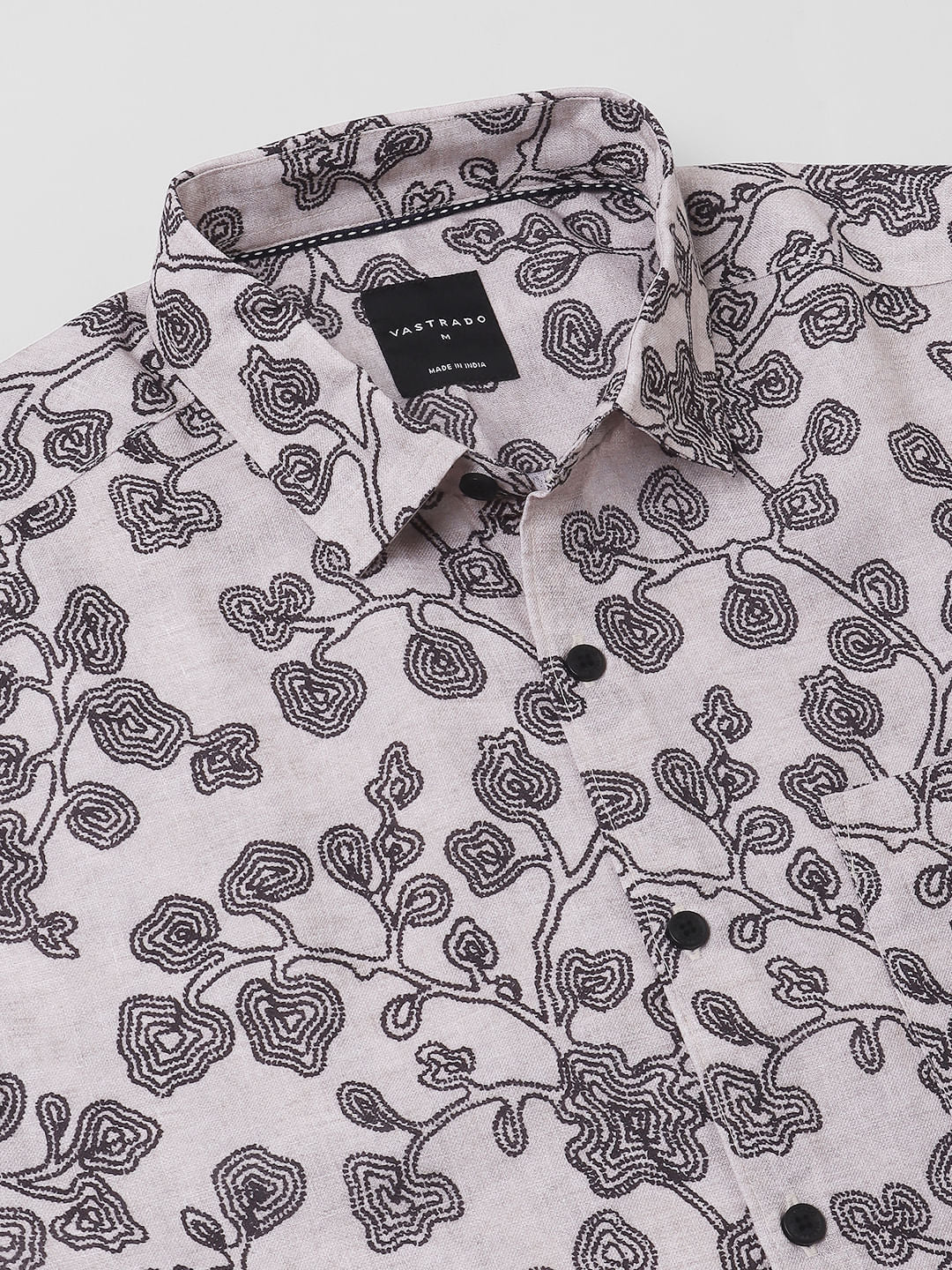 Black Floret Budding Printed Shirt - Image 3
