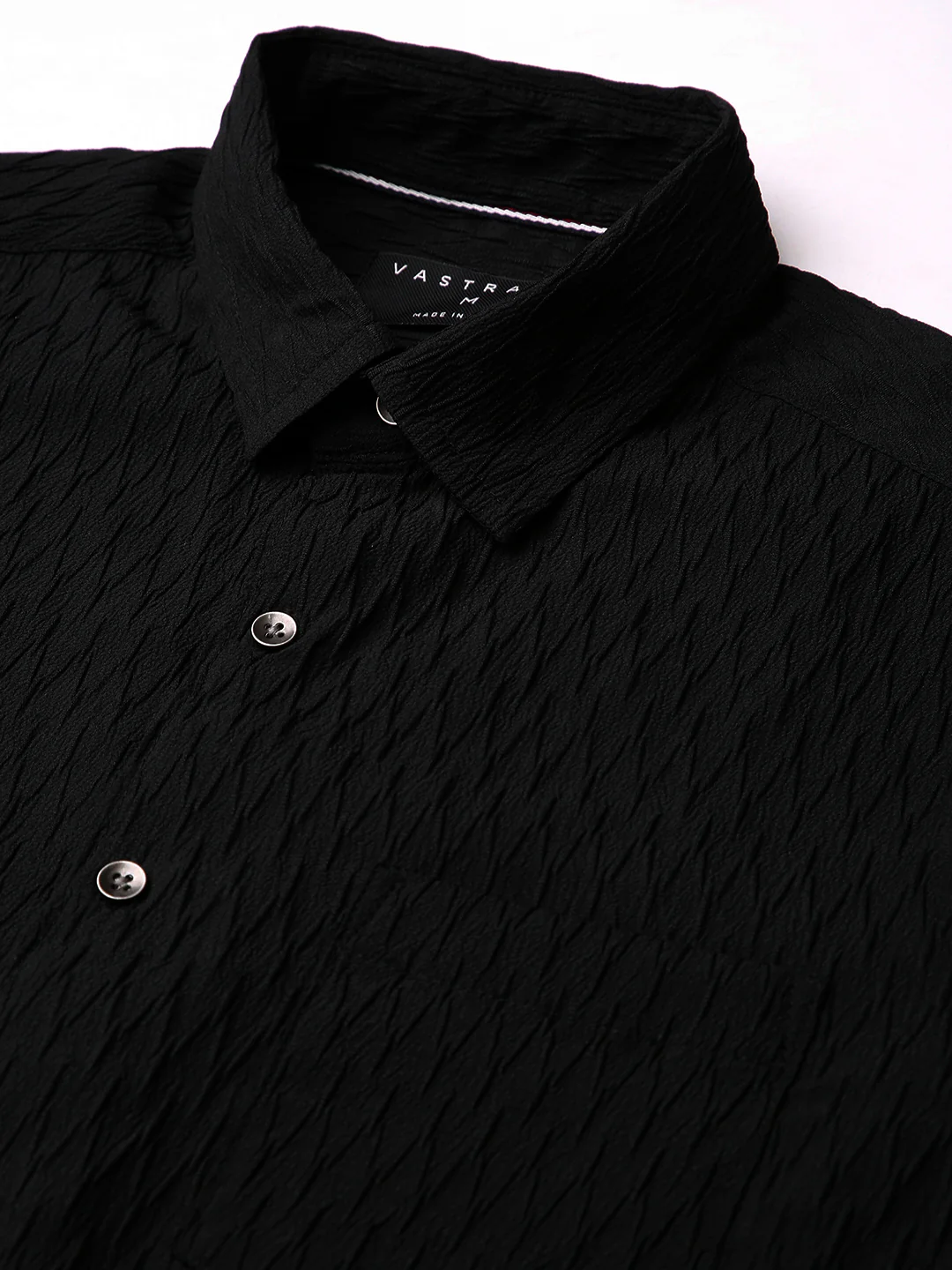 Black Noir Grid Luxe Evening Shirt - Image 3