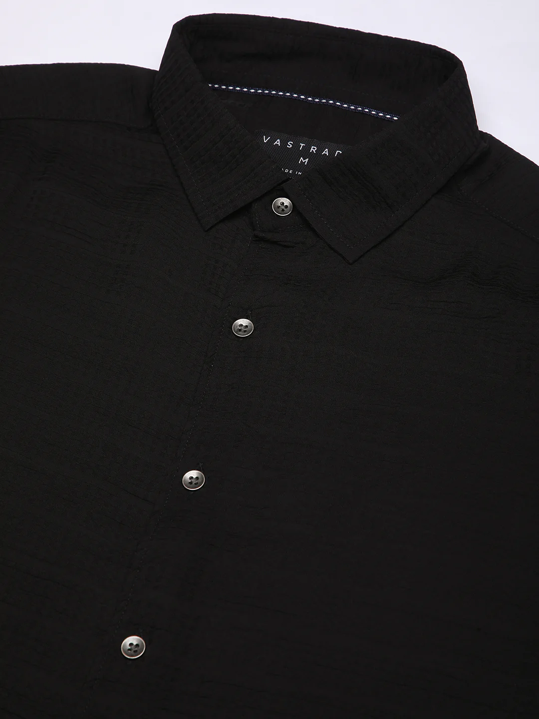 Black Stratum Crinkled Shirt - Image 3