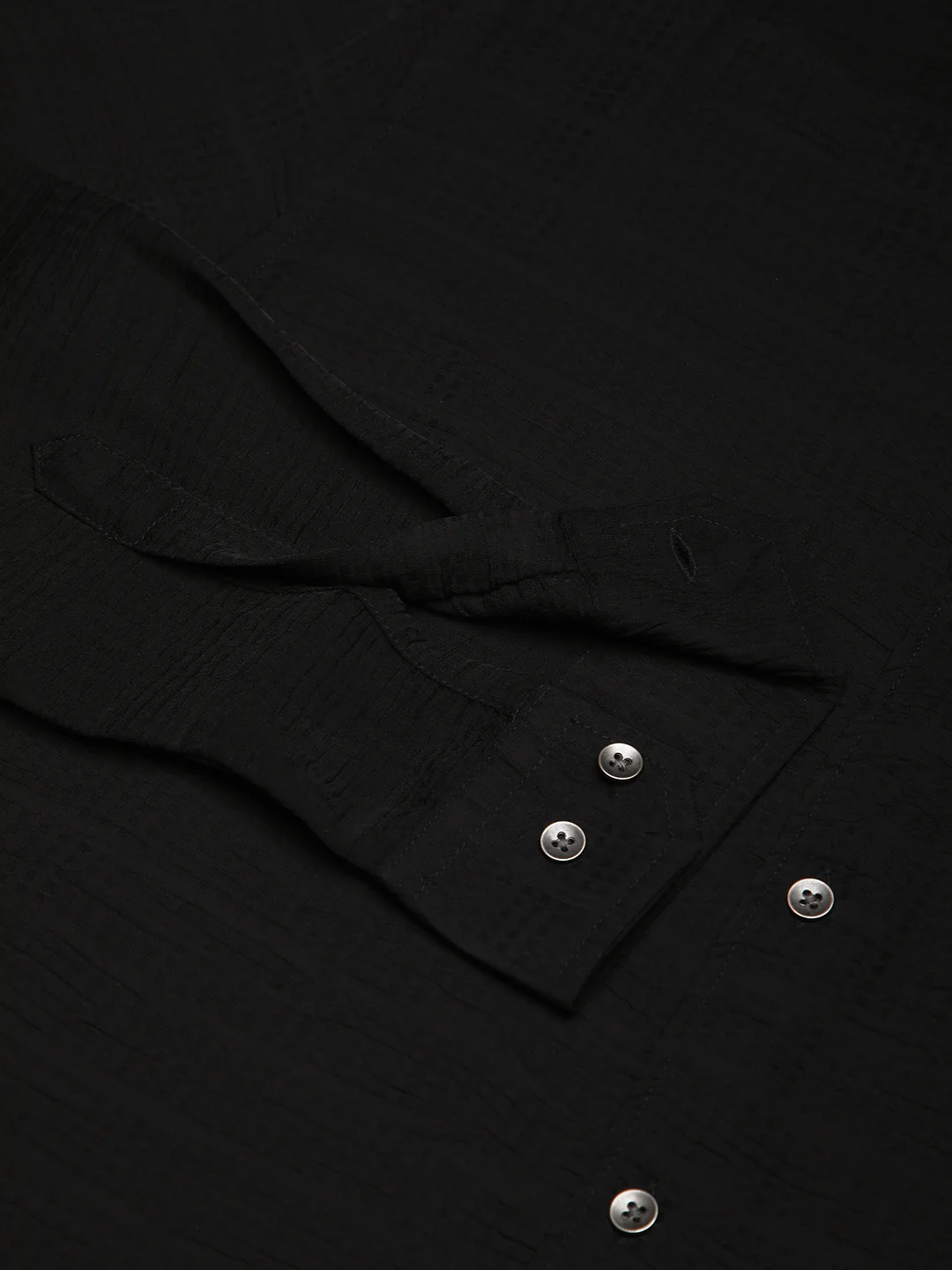 Black Stratum Crinkled Shirt - Image 9