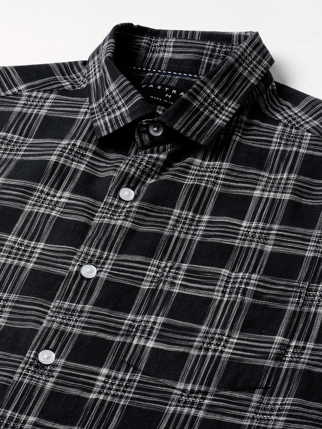 Black & White Box Checkered Shirt - Image 3