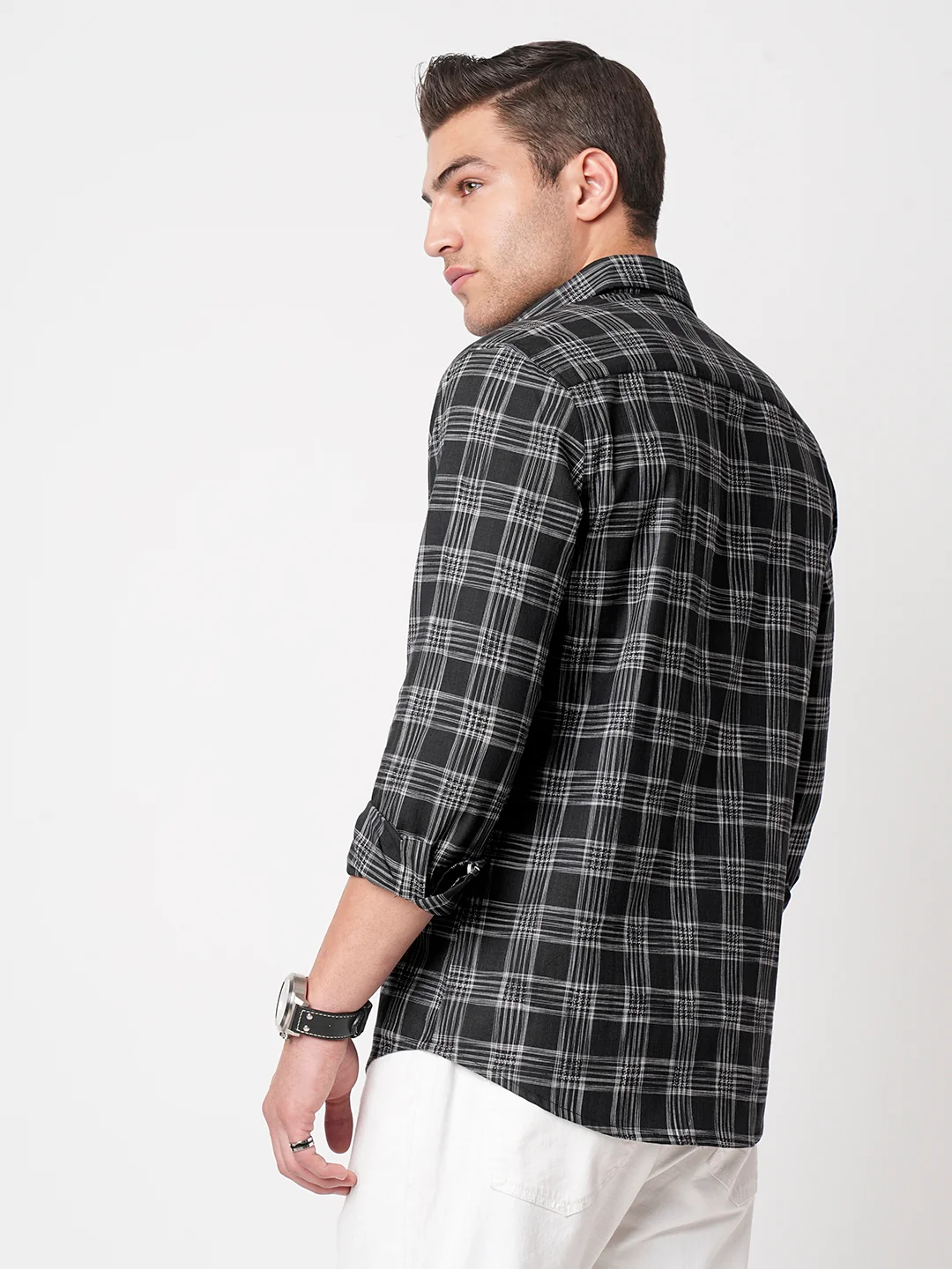 Black & White Box Checkered Shirt - Image 7