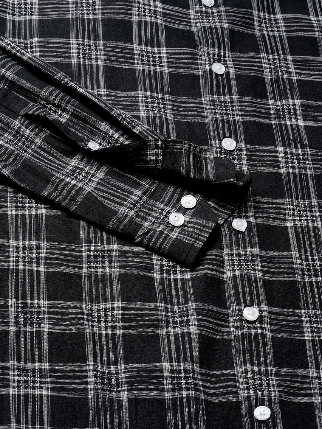 Black & White Box Checkered Shirt - Image 9