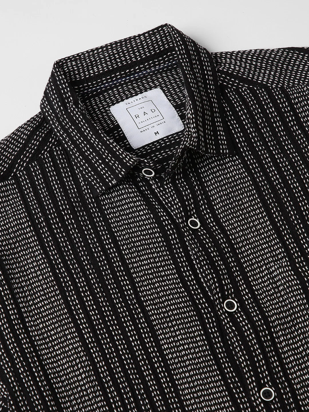 Black & White Tweed Striped Shirt - Image 3