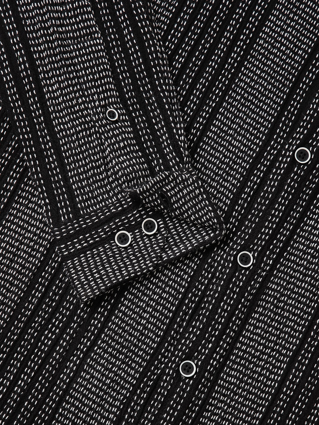 Black & White Tweed Striped Shirt - Image 7