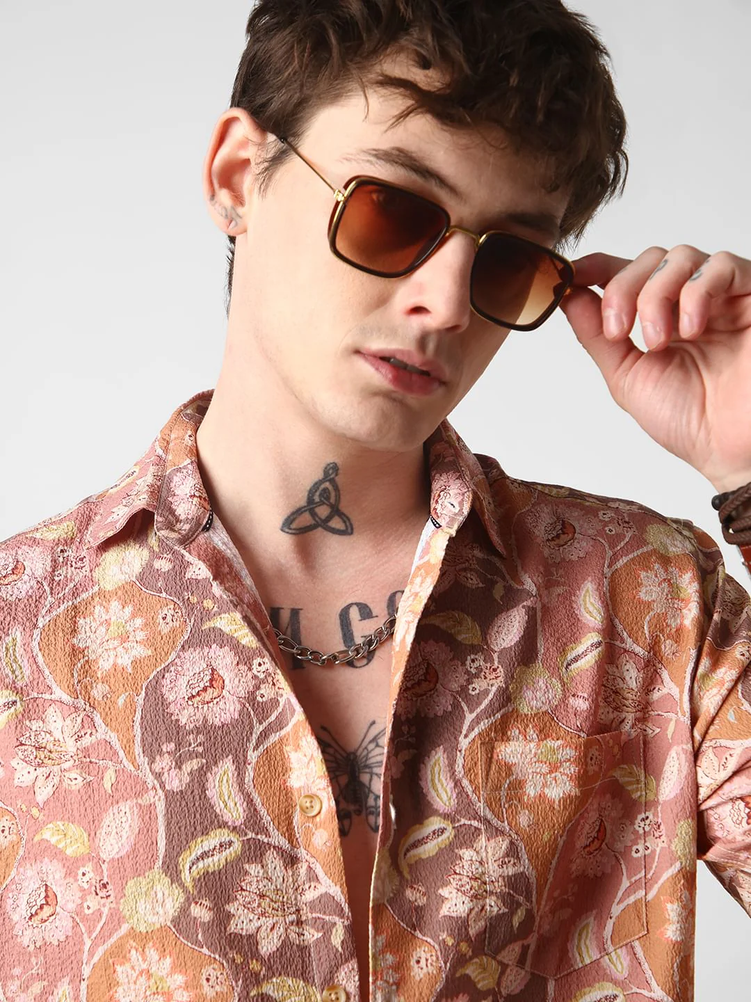 Bloomy Dendritic Multicolour Creased Shirt - Image 2