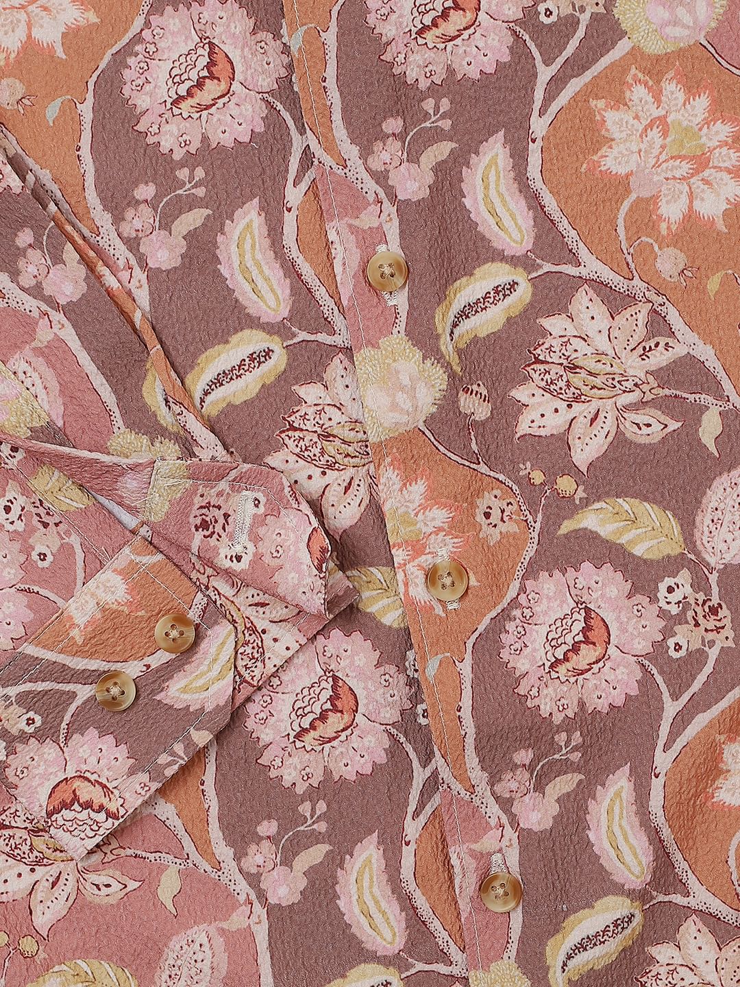 Bloomy Dendritic Multicolour Creased Shirt - Image 3