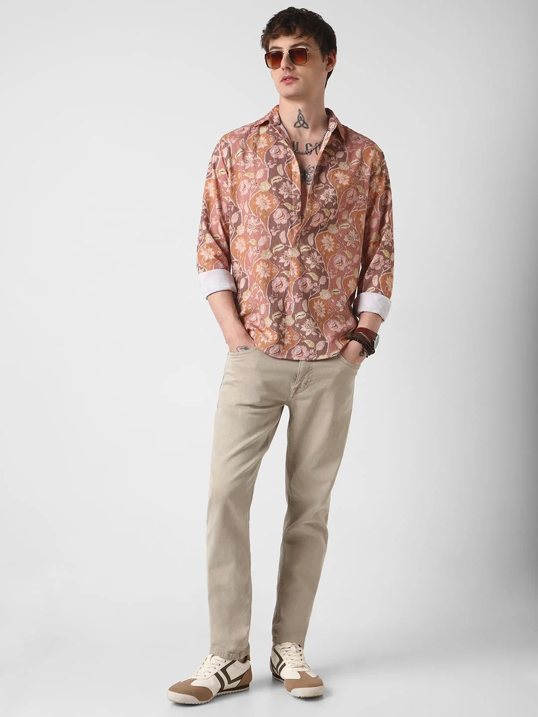 Bloomy Dendritic Multicolour Creased Shirt - Image 8
