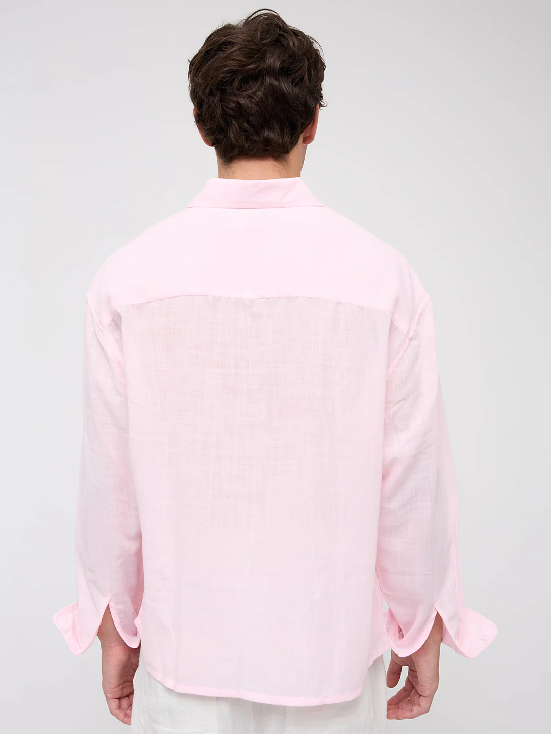 Bloomy Pink Everyday Boxy Fit Crop Shirt - Image 6