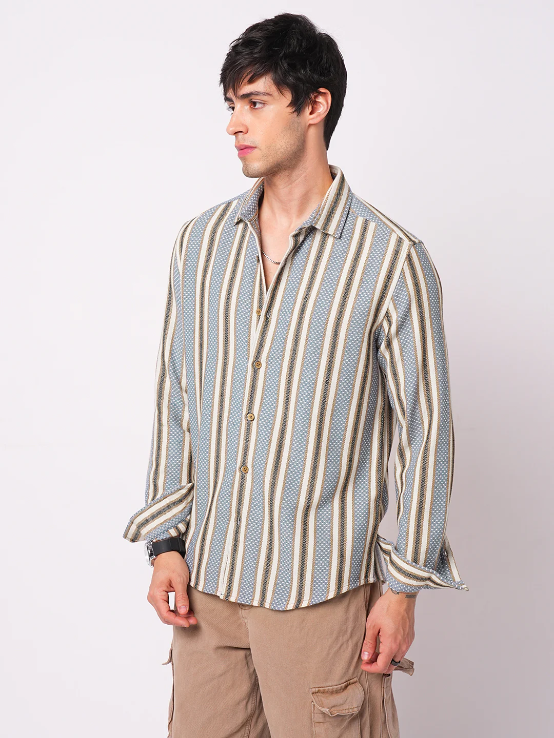 Blue Atlas Loom Striped Shirt - Image 5